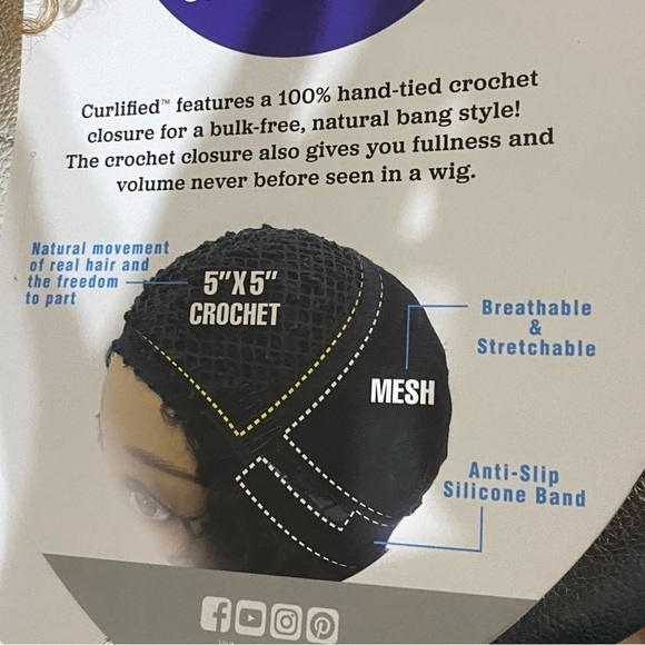 Women’s Curly Ombré Honey Brown Black Full Wig Synthetic Voluminous NWT - Picture 6 of 11